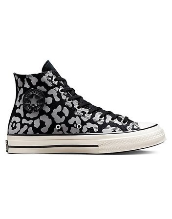 Converse Chuck 70 Hi reflective leopard print sneakers in black | ASOS