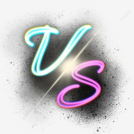 Versus VS vs. letters symbol
