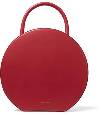 Circle Leather Tote - Red