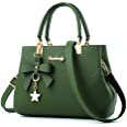 Amazon.com: Dreubea Womens Handbag Tote Shoulder Purse Leather Crossbody Bag Green : Clothing, Shoes & Jewelry