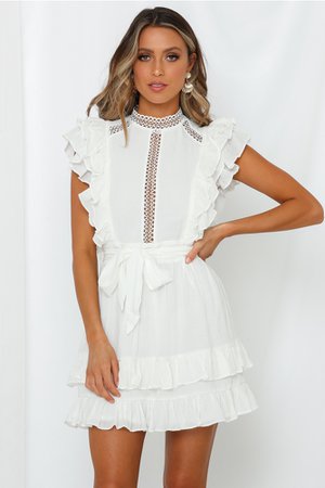 Carry Me On Dress White - Most Loved | Hello Molly USA