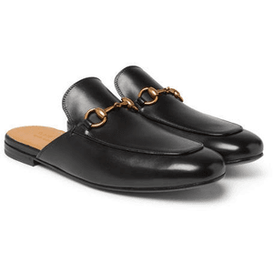 Kings Horsebit Leather Backless Loafers for $680.00 available on URSTYLE.com