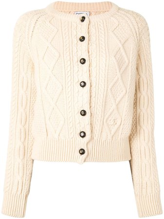 Chanel Pre-Owned 1996 Cable Knit Cardigan Vintage | Farfetch.Com