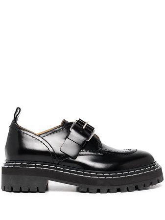 Proenza Schouler buckle-detail Chunky Leather Loafers - Farfetch