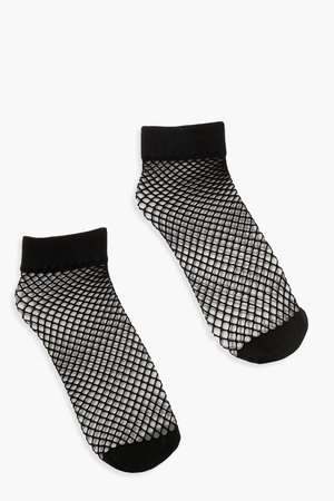black fishnet socks