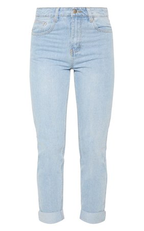 Light Blue Wash Mom Jean | Jeans | PrettyLittleThing