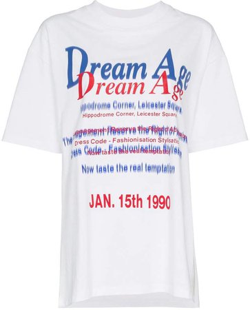 Dream Age print cotton t shirt