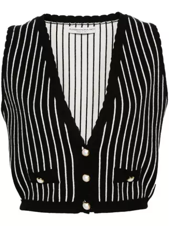 Alessandra Rich Striped Sweater Vest - Farfetch