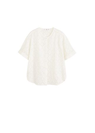 MANGO Cotton knit shirt