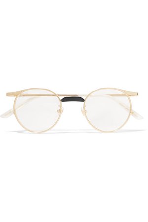 Gucci | Round-frame gold-tone optical glasses | NET-A-PORTER.COM