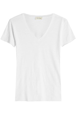 V-Neck T-Shirt with Cotton Gr. L