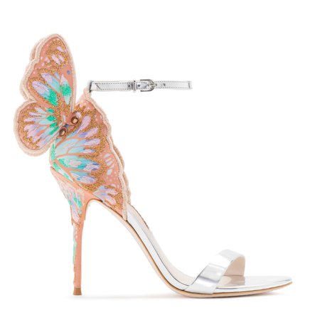 Silver, gold, and pastel butterfly pumps
