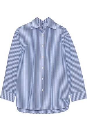 Balenciaga | Oversized striped cotton-blend poplin shirt | NET-A-PORTER.COM