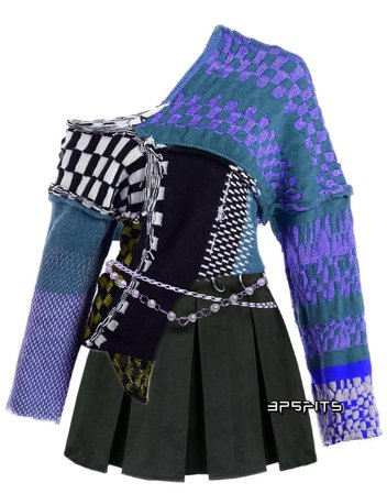 black purple blue mini dress skirt sweater