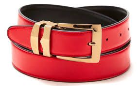 red belt gold buckle