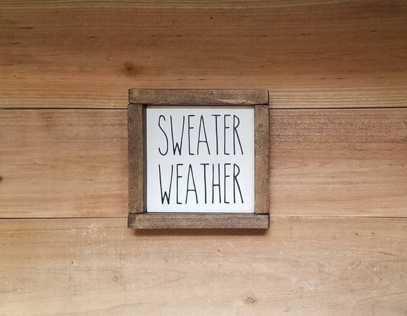 Sweater Weather Rae Dunn wood sign-Farmhouse decor-Fall | Etsy
