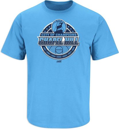 Amazon.com: City of Champions T-Shirt for North Carolina College Fans (SM-5XL) (Carolina Blue Short Sleeve, X-Large) : Sports & Outdoors