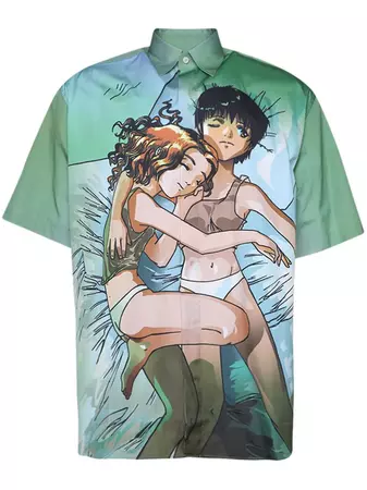 VETEMENTS Anime-print Cotton Shirt - Farfetch