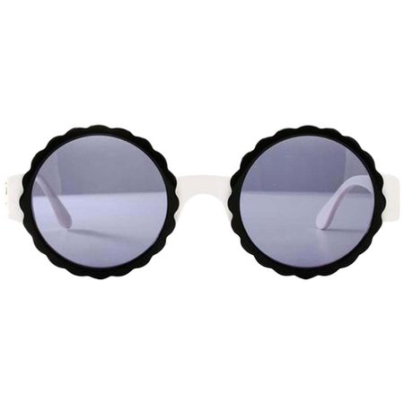 Chanel Rare White Vintage 90's Sunglasses For Sale at 1stDibs