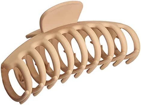 Amazon.com : OWIIZI Big Claw Clips, 4.3″ Matte Large Hair Claw Clips Non-Slip Ponytail Jaw Barrette Strong Hold Banana Jumbo Claw Clips for women Long Thick Hair(Single piece) : Beauty & Personal Care