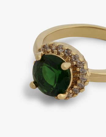 VANESSA MOONEY - The Corrine 24ct gold-plated ring | Selfridges.com