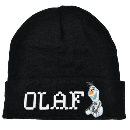 Concept One - Disney Frozen Movie Olaf Snowman Wordmark Pixels Cuffed Beanie Knit Hat Winter - Walmart.com