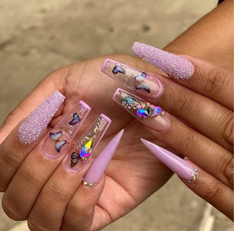 Purple Butterfly Nails ✨🦋