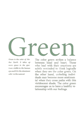 Green Text Paragraph