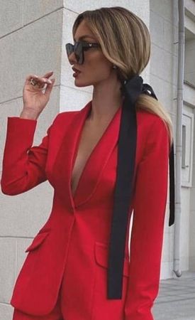 red blazer