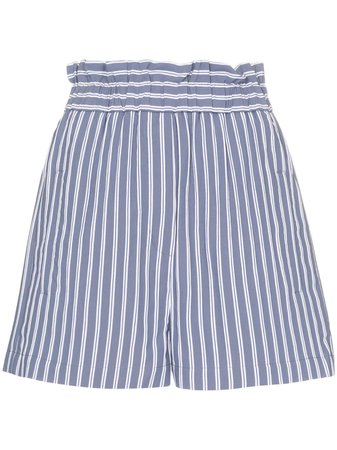 Tibi High-Waisted Striped Shorts | Farfetch.com