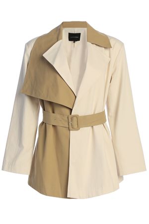 JLUXLABEL COORDINATED COLLECTION KHAKI SUMMIT BELTED JACKET