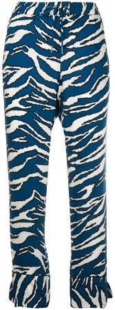 Zadig&Voltaire tiger print fitted trousers