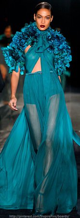 turquoise gown
