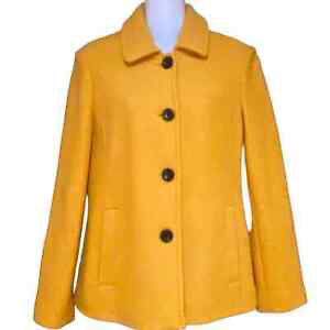 lands end mustard yellow coat jacket