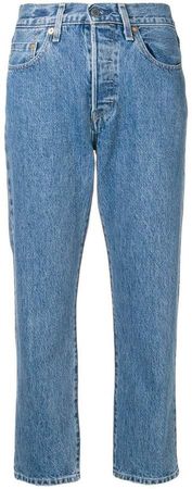 Made & Crafted cropped straight-leg jeans