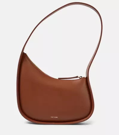 Half Moon Small Leather Shoulder Bag in Brown - The Row | Mytheresa