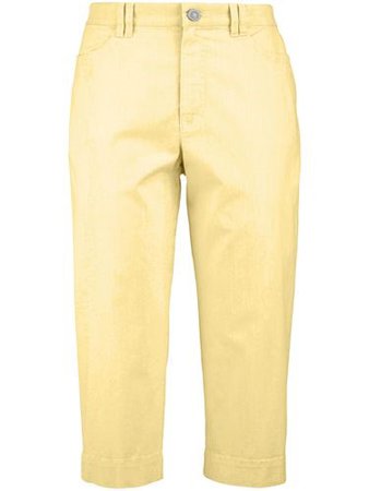 Classic Discount Code Peter Hahn Capris Pastel Yellow | Womens Clothing Coupon Code High Quality