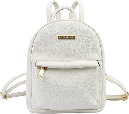 Amazon.com: LA DEARCHUU Mini Backpack Purse for Women Soft Faux Leather Travel Backpack Casual Lightweight Daypack for Teen Girls (Lichee Pattern White) : Clothing, Shoes & Jewelry