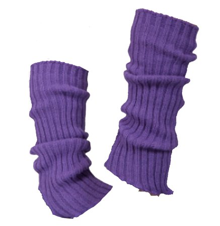 purple leg warmers