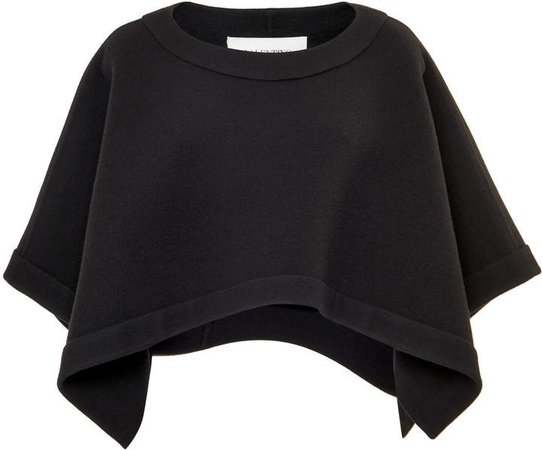 Valentino Cropped Wool Cape