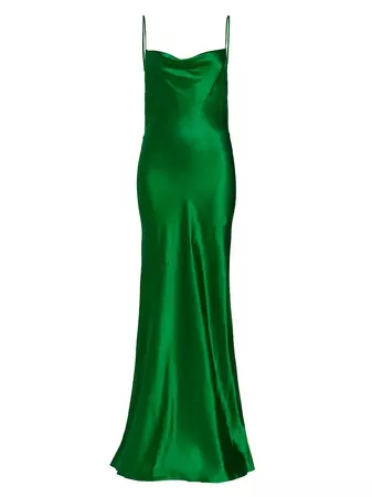 Shop L'AGENCE Arianne Cowl Silk Gown | Saks Fifth Avenue