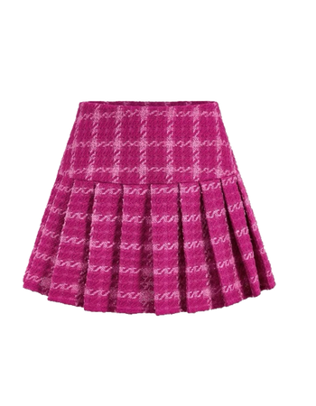 pink tweed skirt