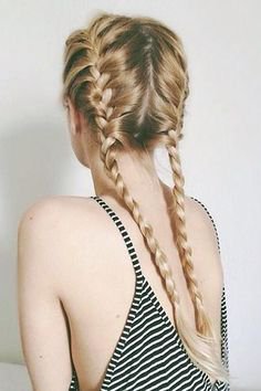 Blonde braided pigtails (17) Pinterest
