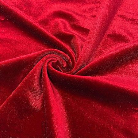Amazon.com: Barcelonetta | Stretch Velvet Fabric | 90% Polyester 10% Spandex | 60" Wide | Sewing, Apparel, Costume, Craft (Red, 2 Yards)