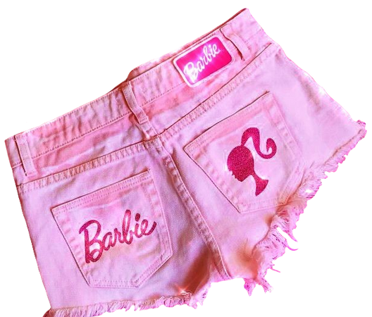 pink barbie shorts