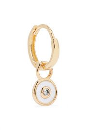 Andrea Fohrman | Crescent 18-karat gold diamond hoop earring | NET-A-PORTER.COM