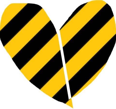 heart yellow black