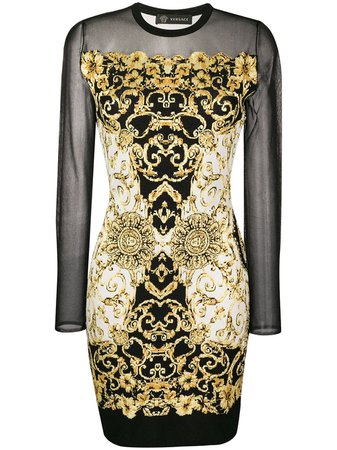 Versace Baroque Print Dress | Farfetch.com