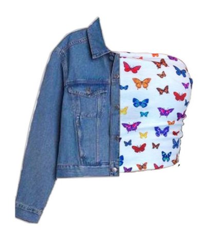 butterfly shirt with jacket