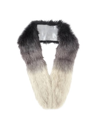 Miss Selfridge Ombre Faux Fur Stole, Grey at John Lewis & Partners